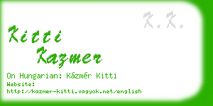 kitti kazmer business card